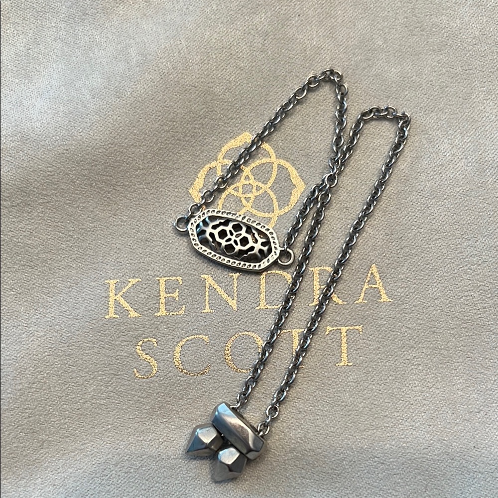 Kendra Scott Elaina Silver Adjustable Chain Bracelet Silver Filigree